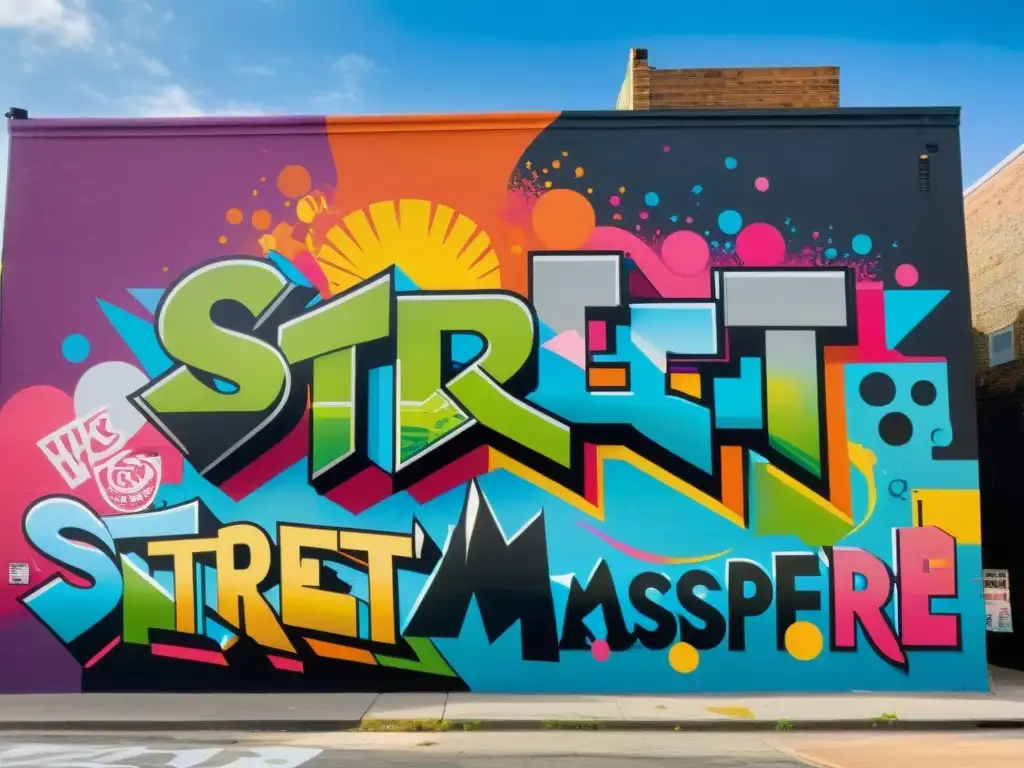 Un vibrante mural urbano muestra una colaboración artística, destacando los derechos de propiedad intelectual en colaboraciones artísticas