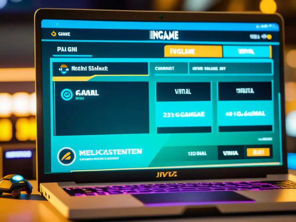 Vista detallada del mercado virtual de un videojuego, destacando la regulación de microtransacciones en videojuegos y la ética del comercio digital